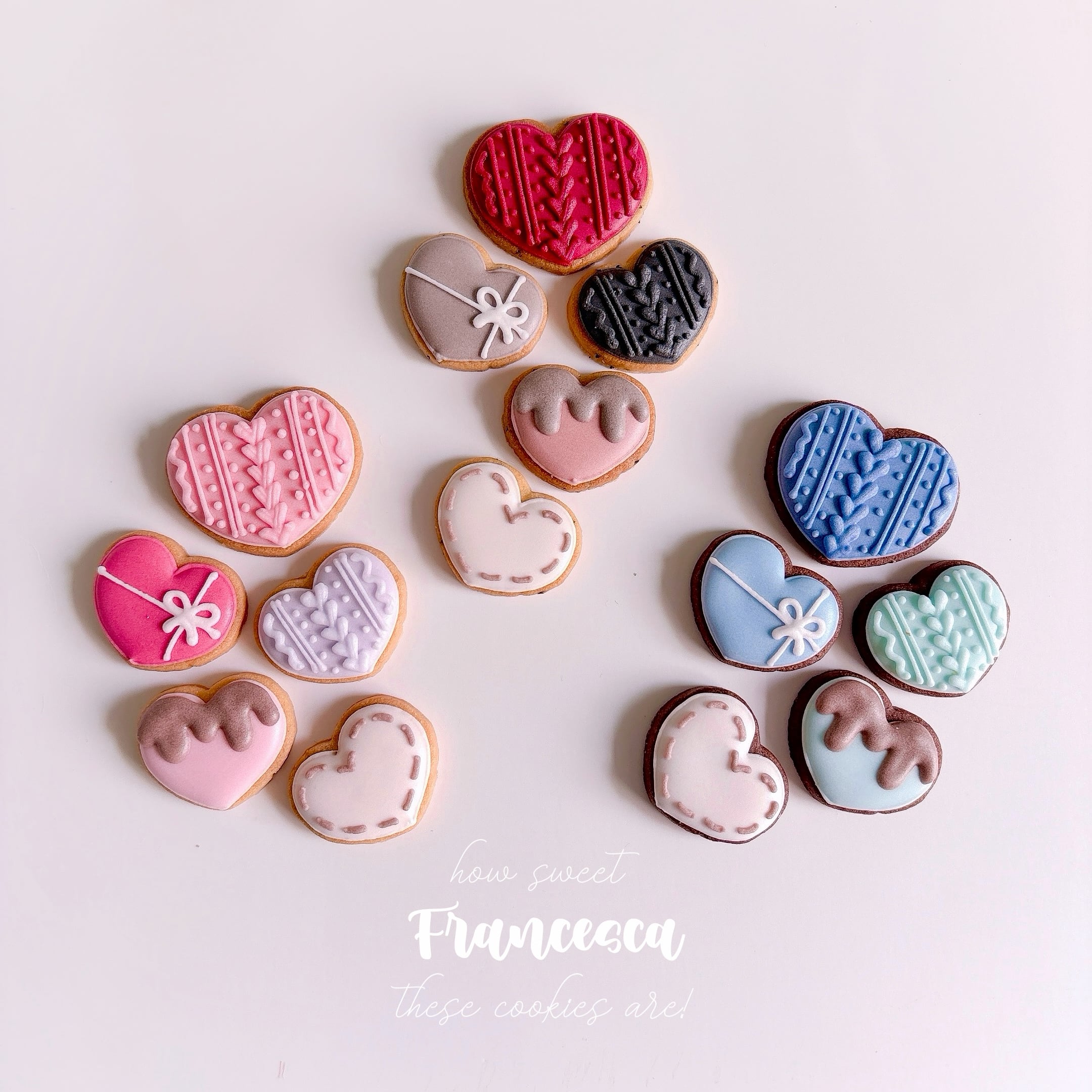 ミニハートのアイシングクッキー | Francesca von Sweets