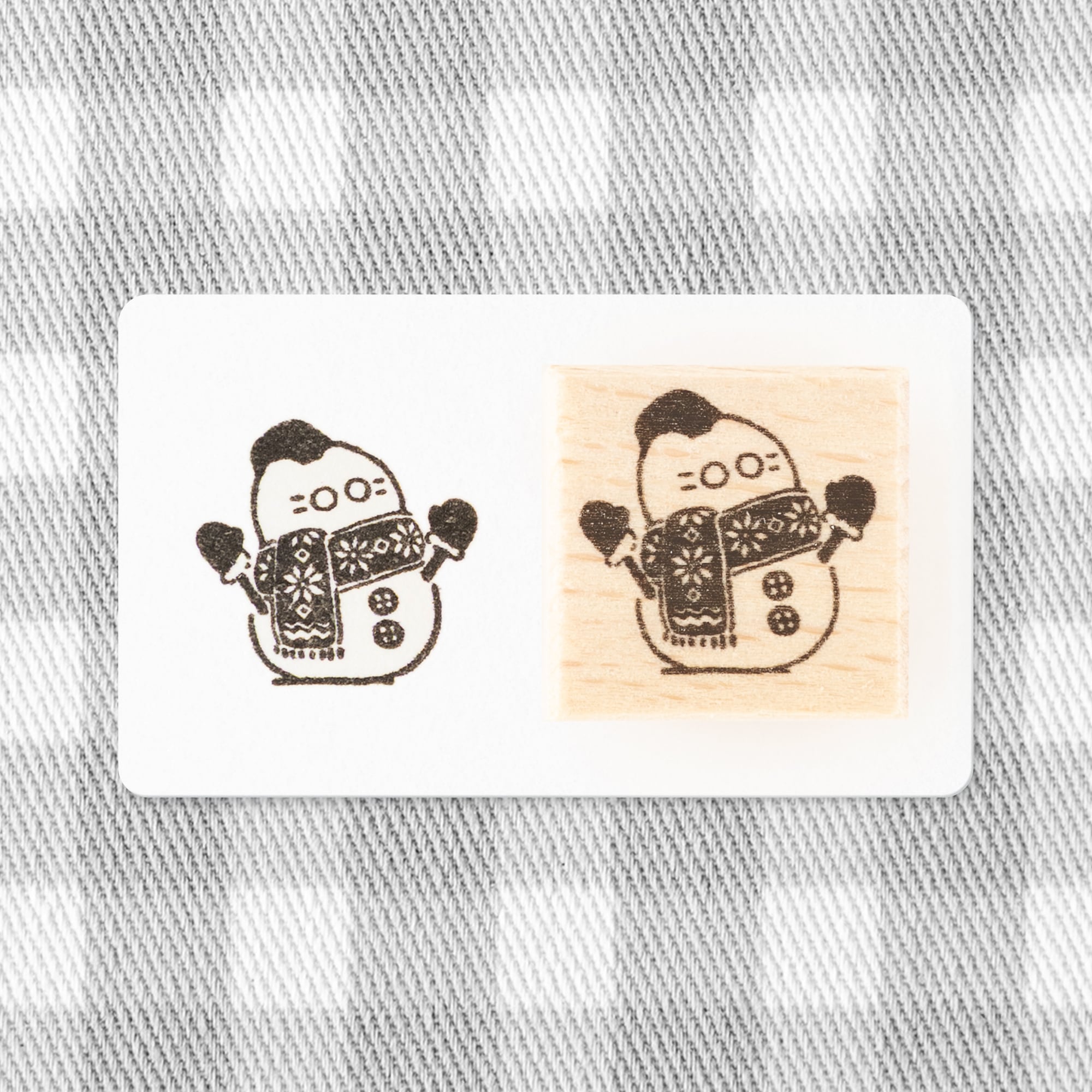 ねこ雪だるま | はんこ