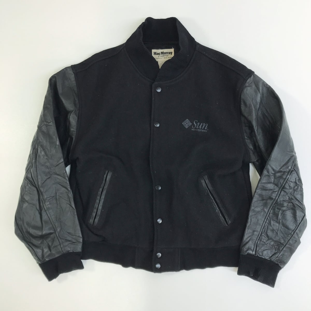 MAC MURRAY 90年代 USA製 袖革スタジャン ベースボール ジャケット