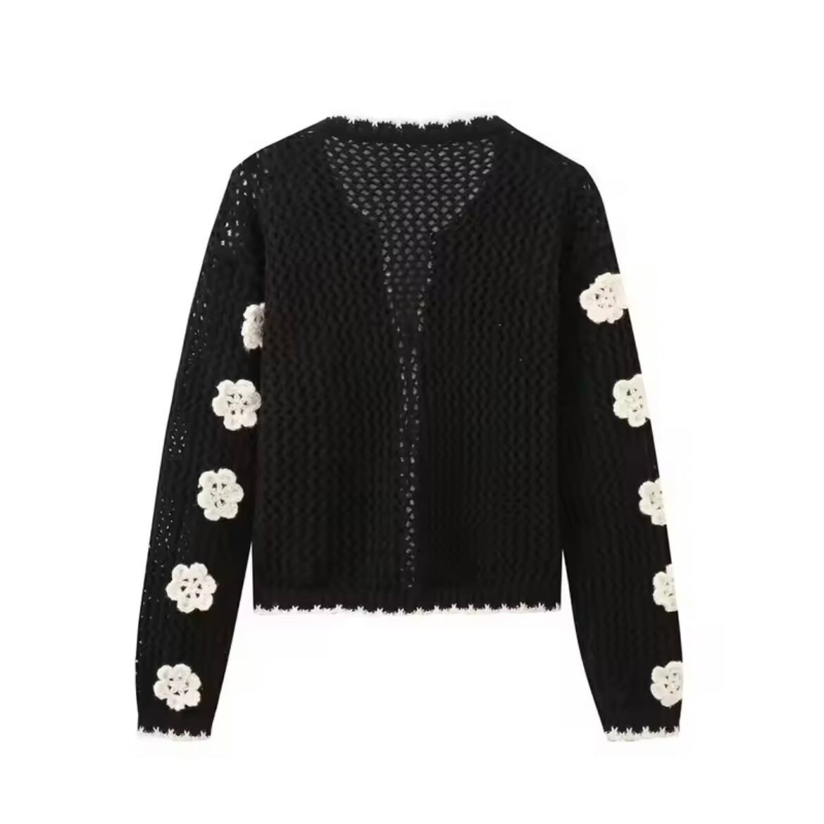 vintage flower knit cardigan