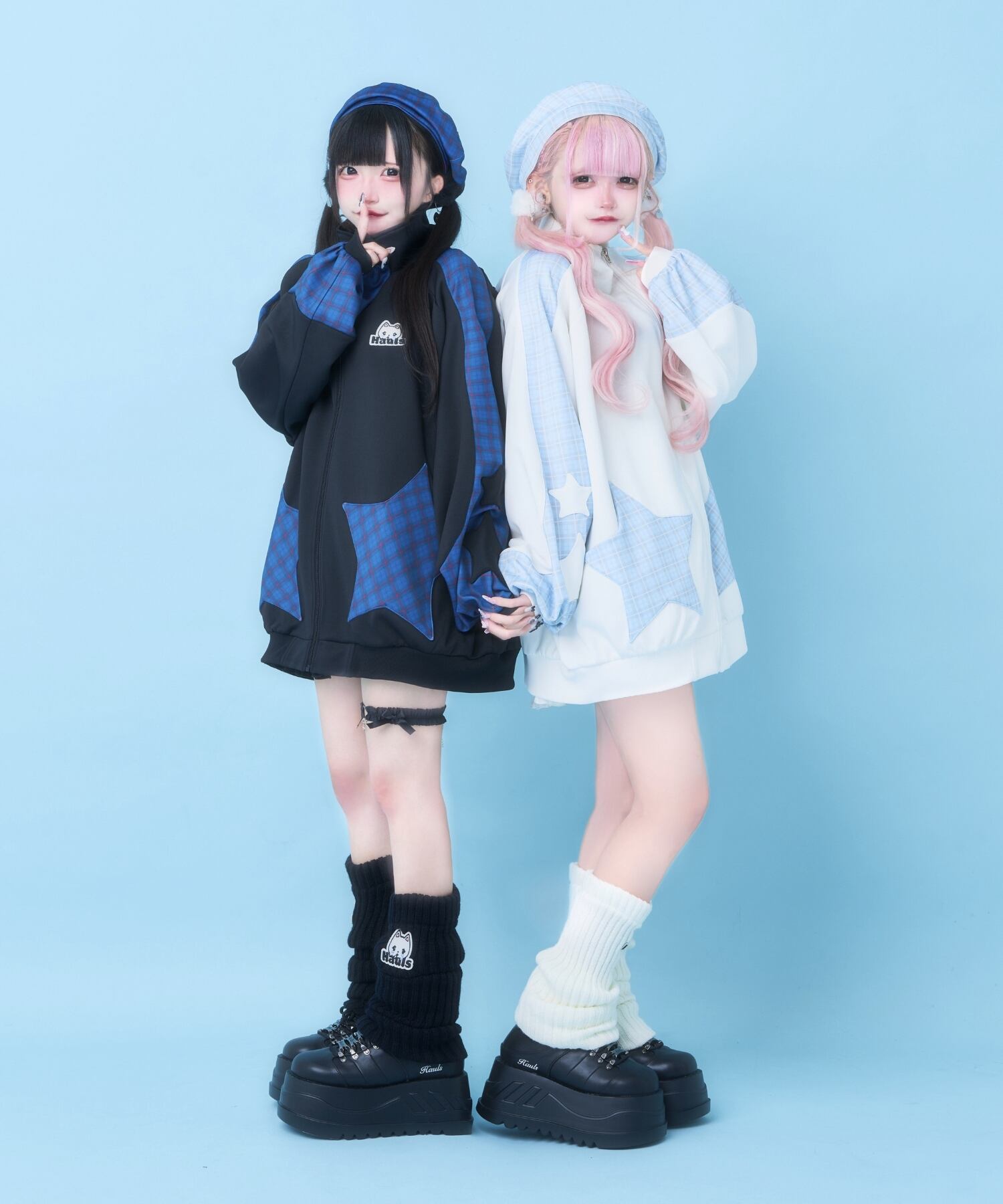 お星様が舞い降りたジャージセットあっぷ（ブラック） | Hauls