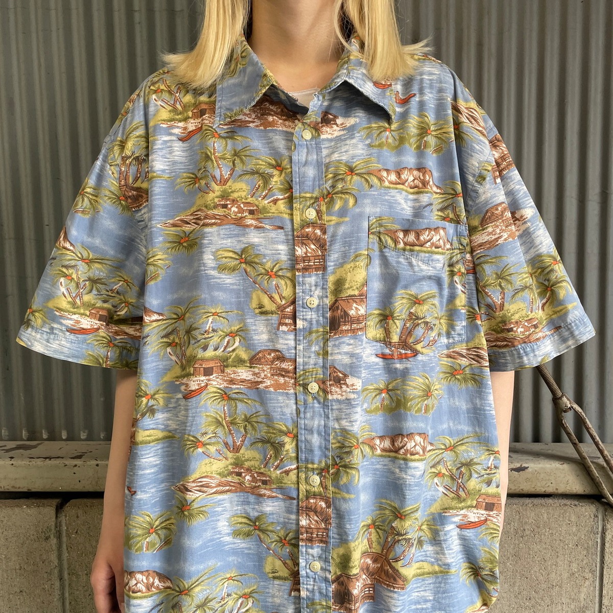 00年代 OLD GAP オールドギャップ アロハシャツ メンズXL 古着 00s 