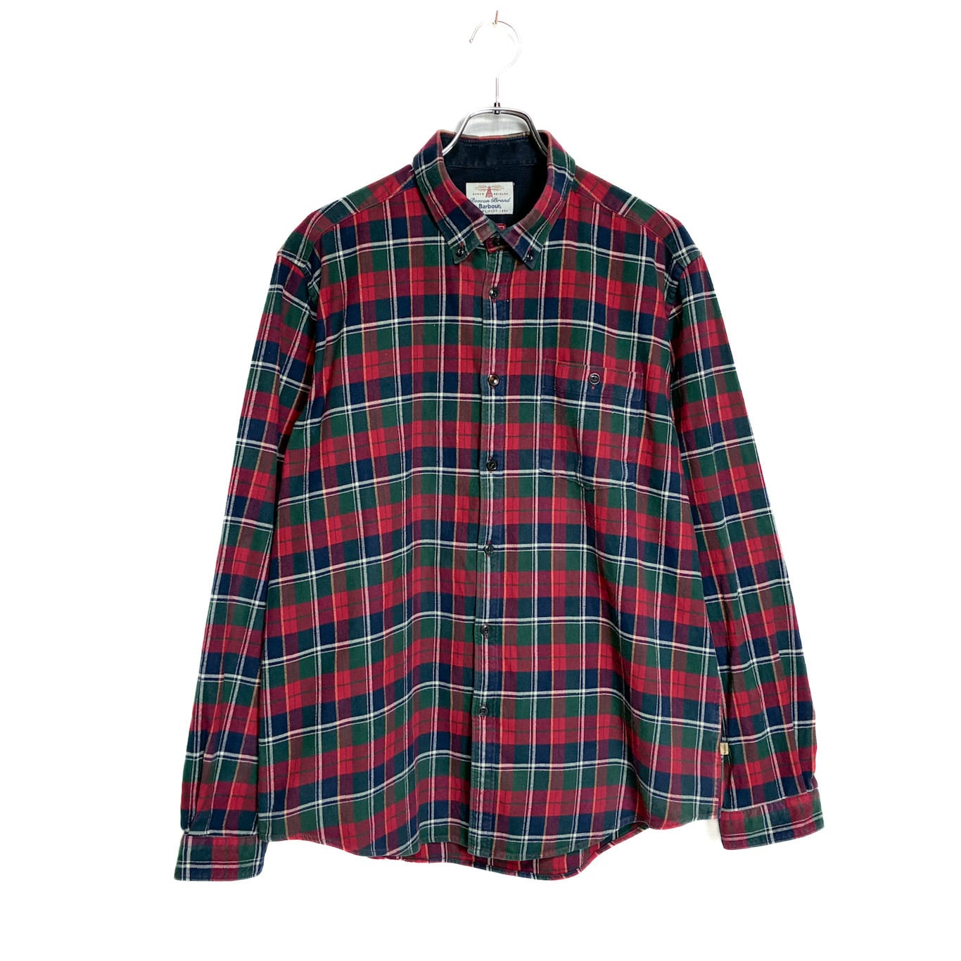 バブアー Barbour XL 裏チェック柄 ナイロンコーティング カバーオール 