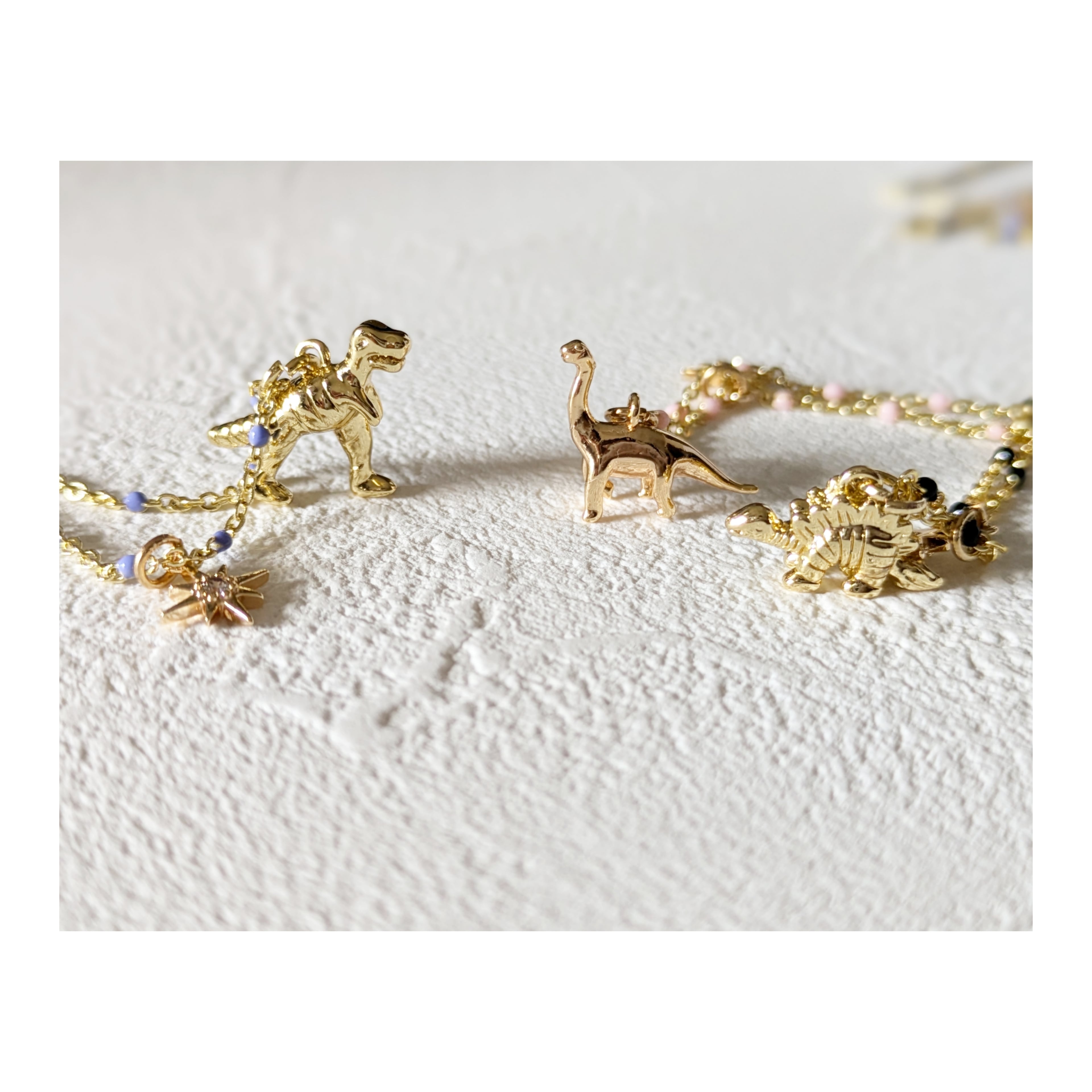 【hitotonari】18KGP Chain necklace -恐竜-