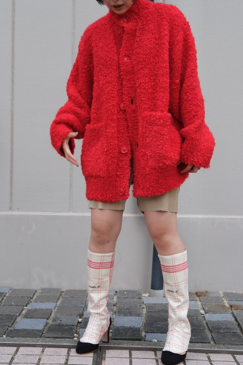 kota gushiken】Massive Mohair Cardigan -Red- | loop