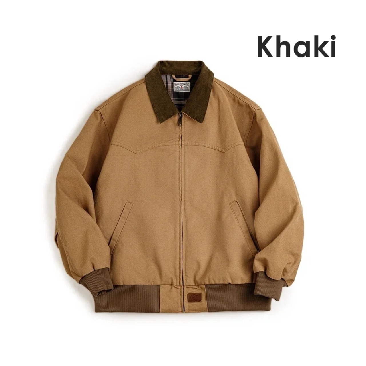 Retro Canvas Ribbed Hem Cuffs Jacket / レトロ キャンバス リブ ヘム カフ ジャケット