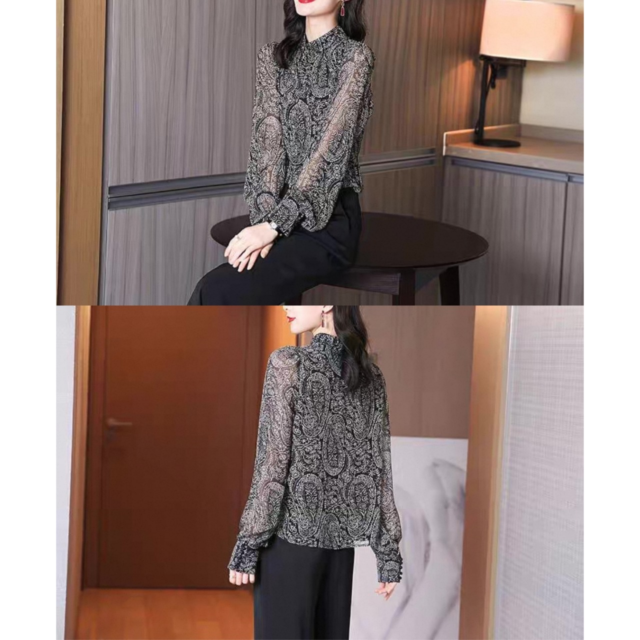 マジカルペタル シースルーブラウス M24442