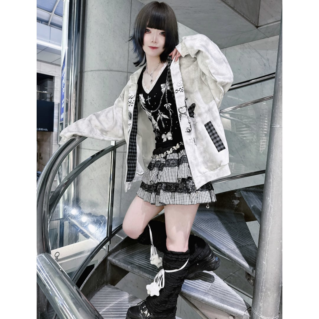 ald1 alphadriveone アルノ　トレカ　パーカー　md 9/29新着】狼耳タイダイZIPパーカー | VOLCAN&APHRODITE 公式通販