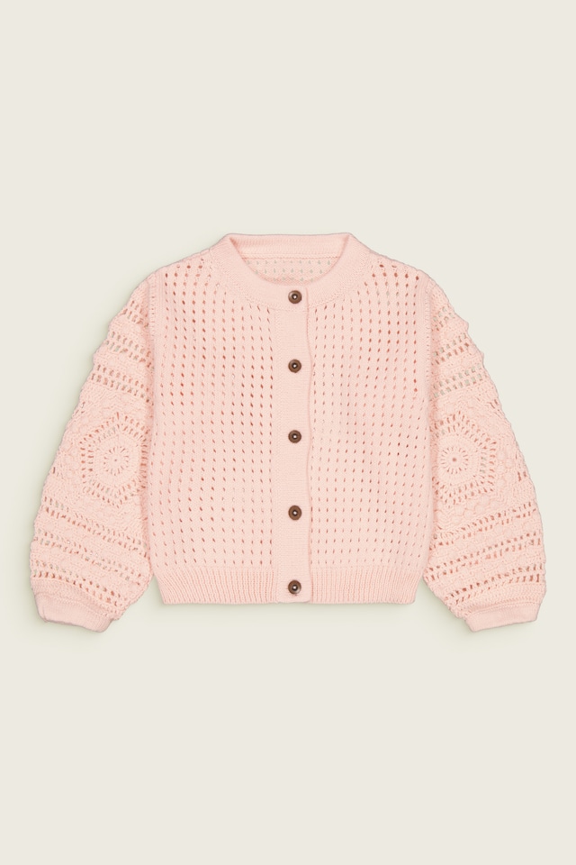 Bachaā /Jupiter Cardigan_Light Rose (2-3y,4-5y,6-7y)