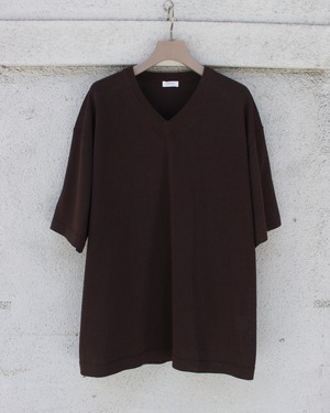 crepuscule 【Washi Vneck Knit T-shirt】