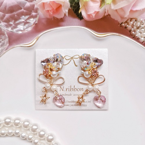 《 チェリーハートシリーズ 》 ピアス/イヤリング