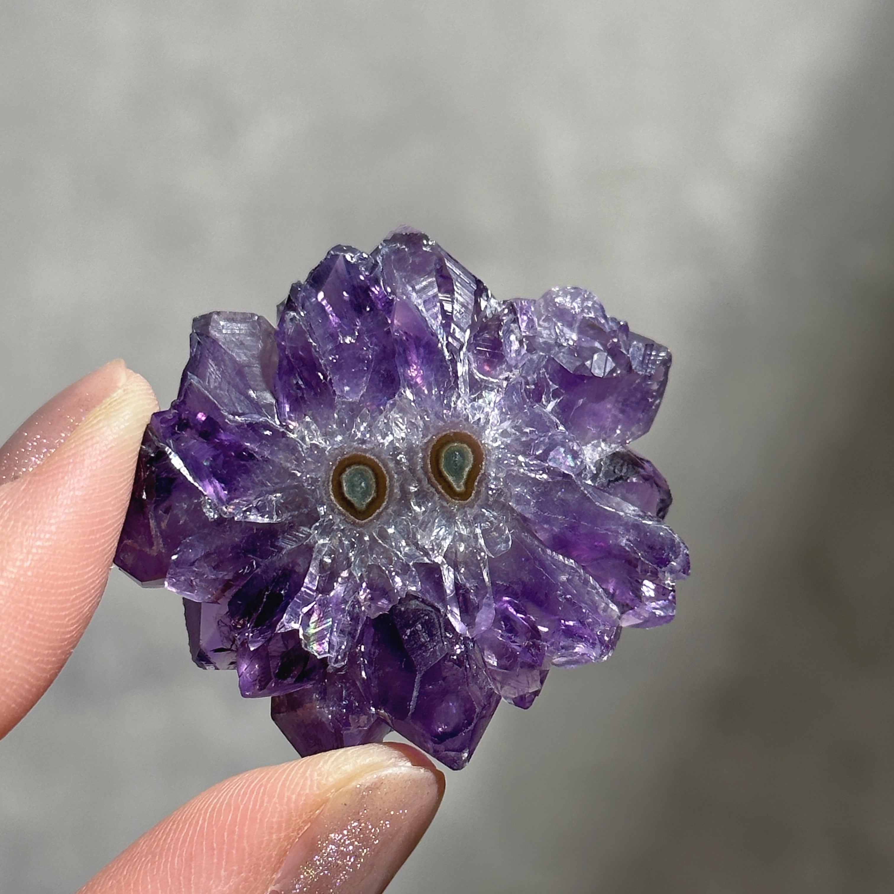 フラワーアメジスト スライス24◇ Flower Amethyst ◇天然石・鉱物