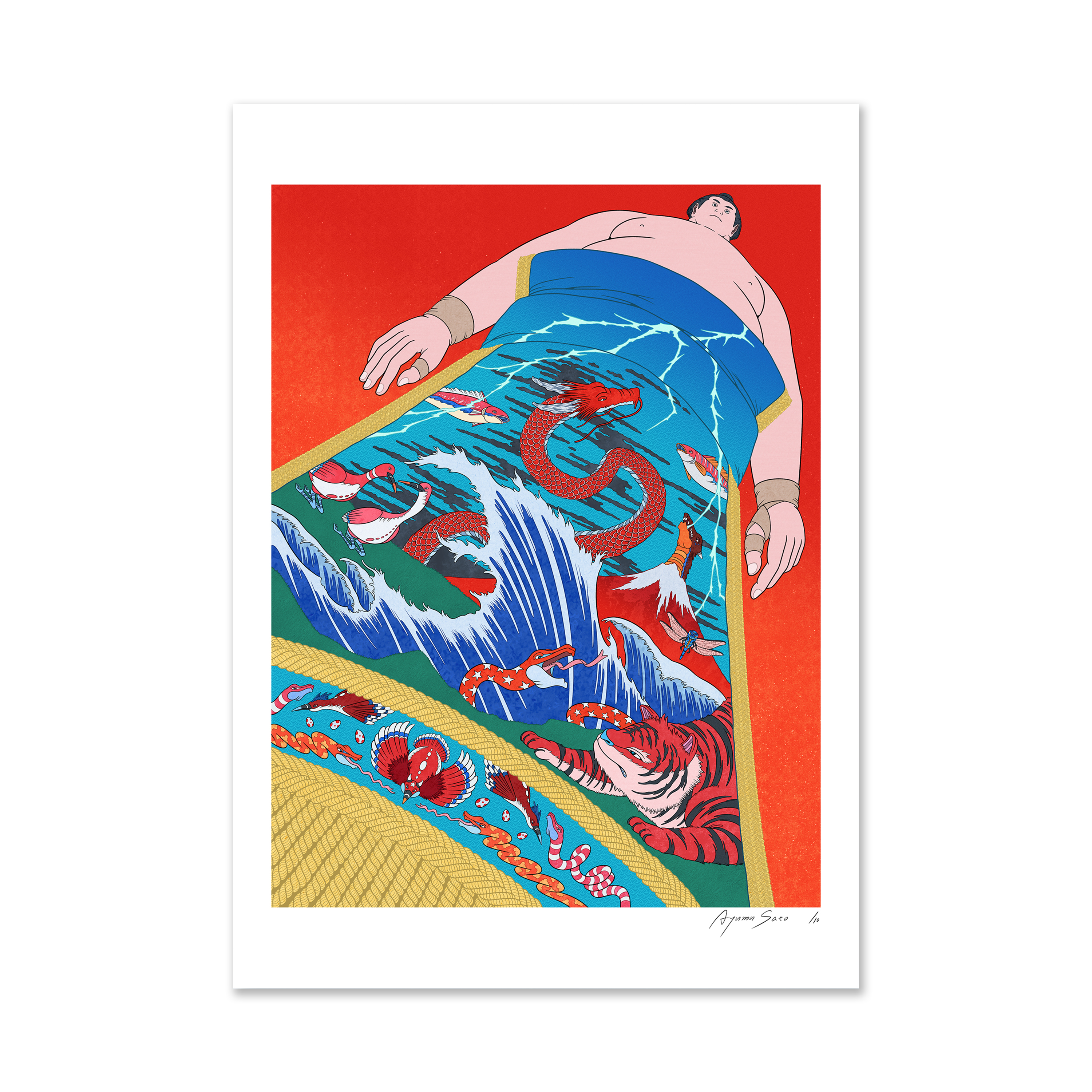 ジークレー版画「百戦錬磨発気揚揚」 | AYUMU SATO OFFICIAL SHOP
