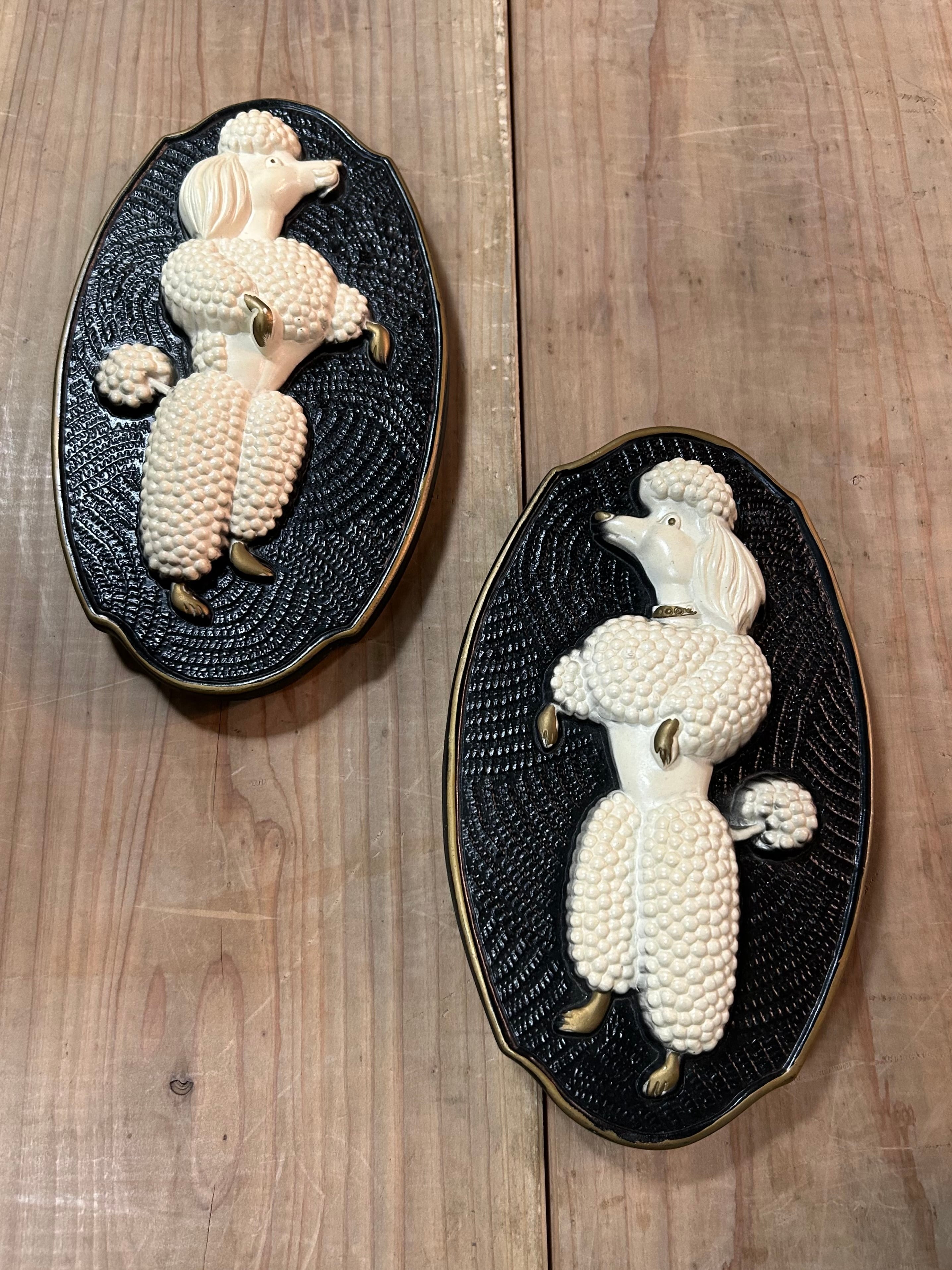 60s VINTAGE POODLE WALL DECOR