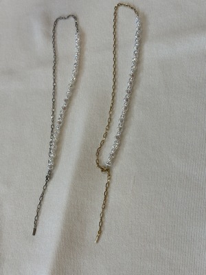【Sea's Mara】Pearl linked chain necklace