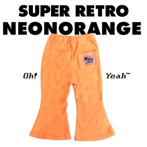 SUPER RETRO. Flare Pants / NEON ORANGE