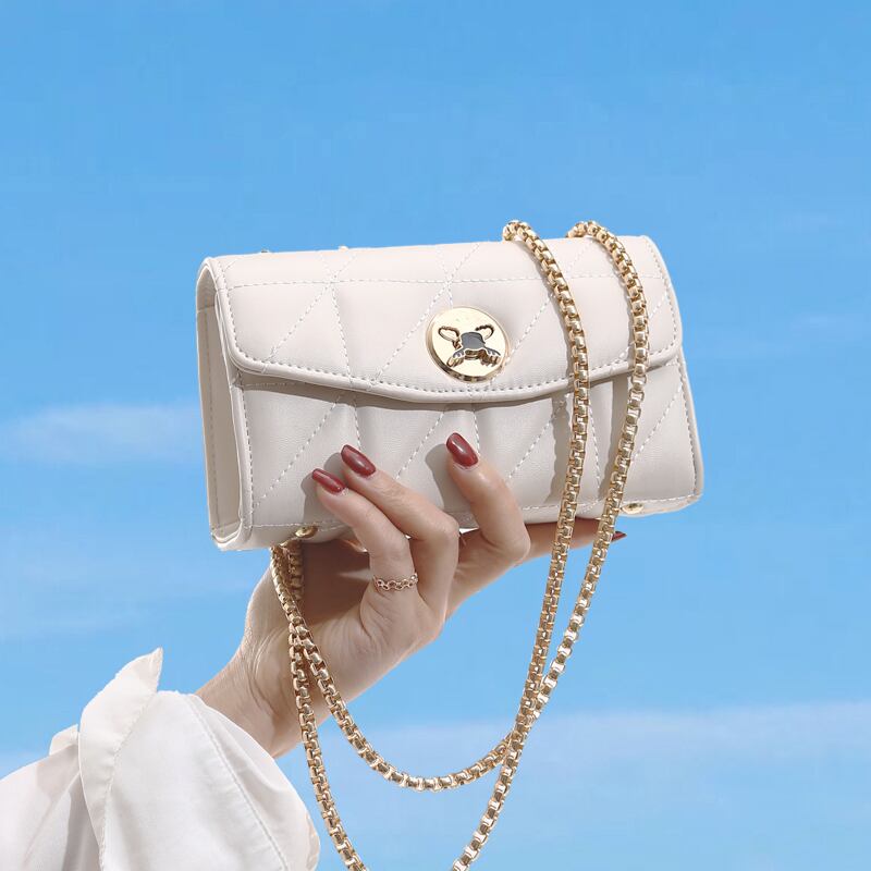 シックな小さなバッグ女性2020新しいネット赤ファッションチェーンショルダーメッセンジャーバッグバージョン野生のテクスチャ小さな正方形のバッグ Tiancai_Wing_Bag2786185