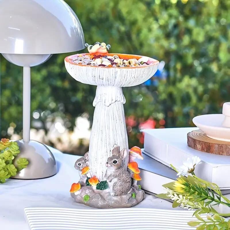 餌台 小物入れ 鳥 動物 屋外 ガーデンオーナメント 置物 オブジェ 庭
