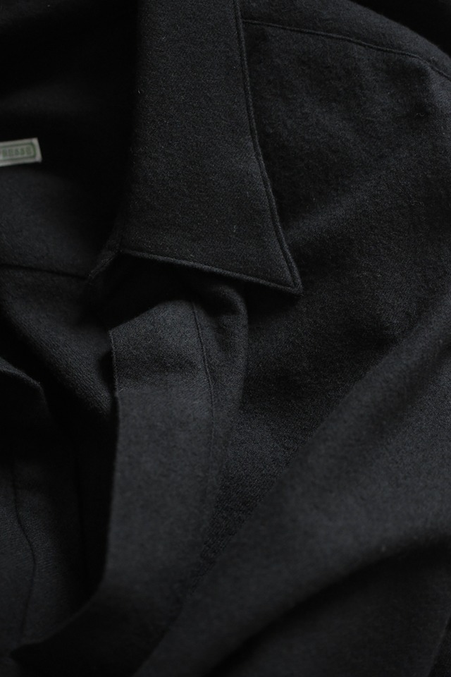 A.PRESSE / Wool Skipper Shirt (BLACK)
