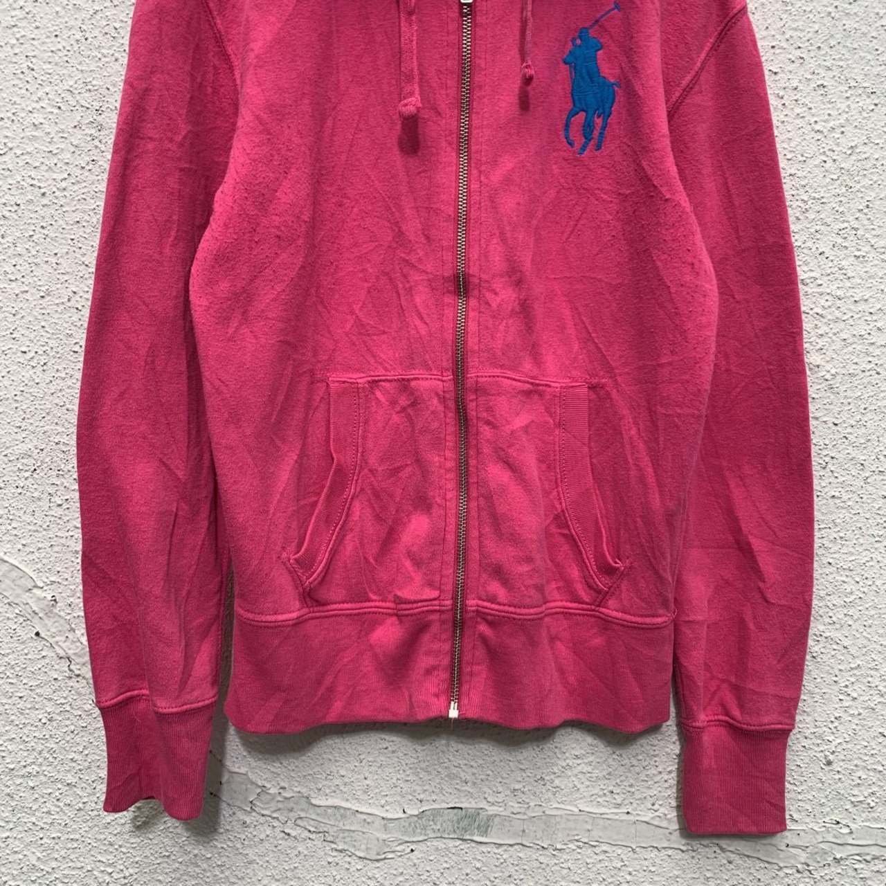RALPH LAUREN ジップアップ スウェット パーカー レディース XS ピンク 