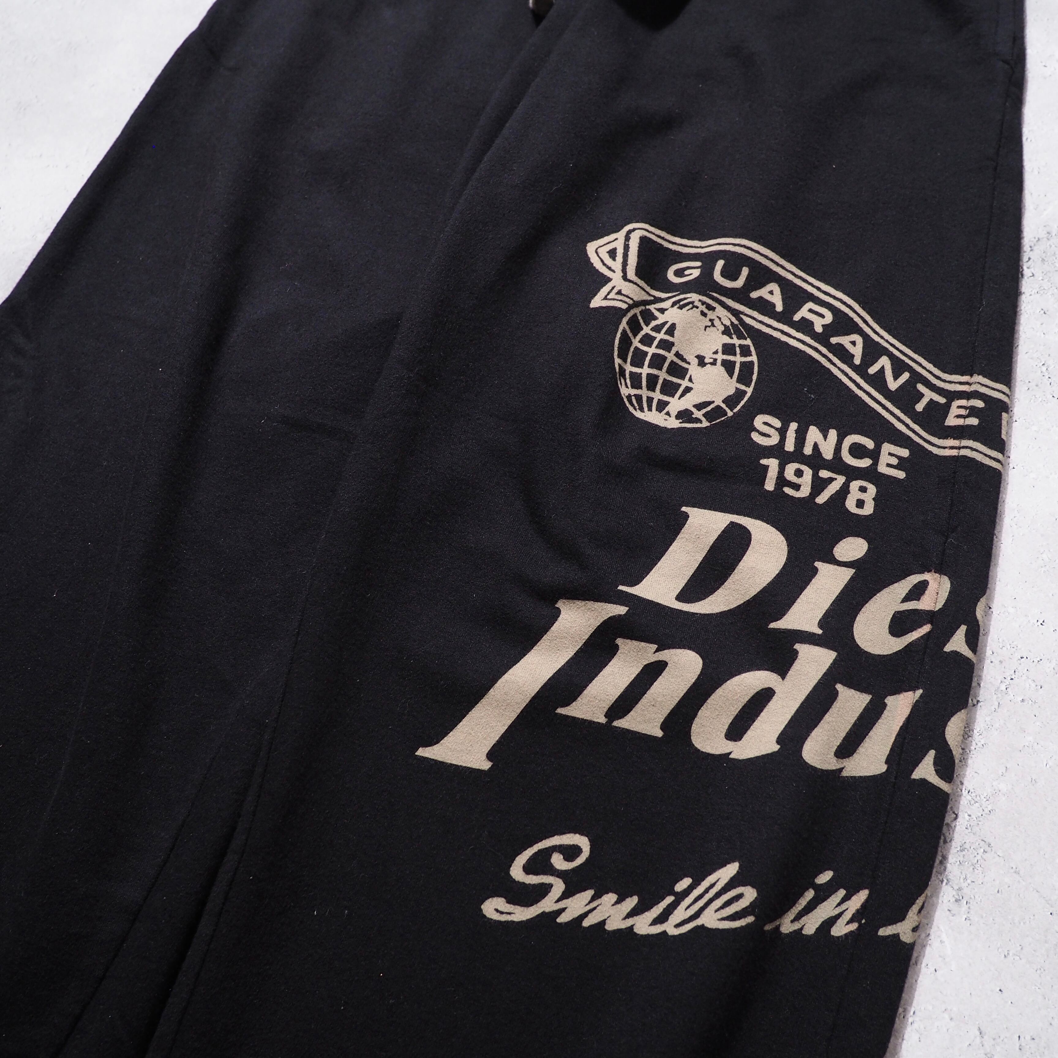 ” DIESEL ” Graphic logo printed wide Sweat pants