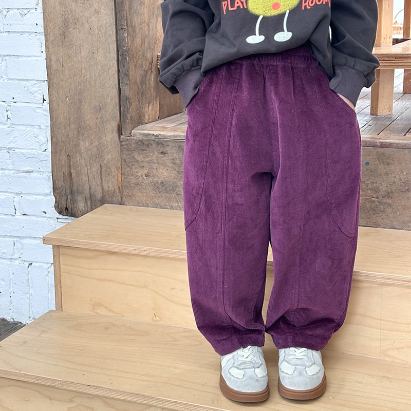 shishikui コーデュロイ　Purple 予約」90-160cm 8色コーデュロイパンツ | 子供服のMurababy