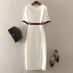 半袖ラインワンピース　CON0026