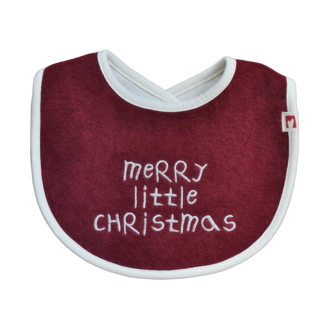 mwahmwah / Lettering Bib / Burgundy
