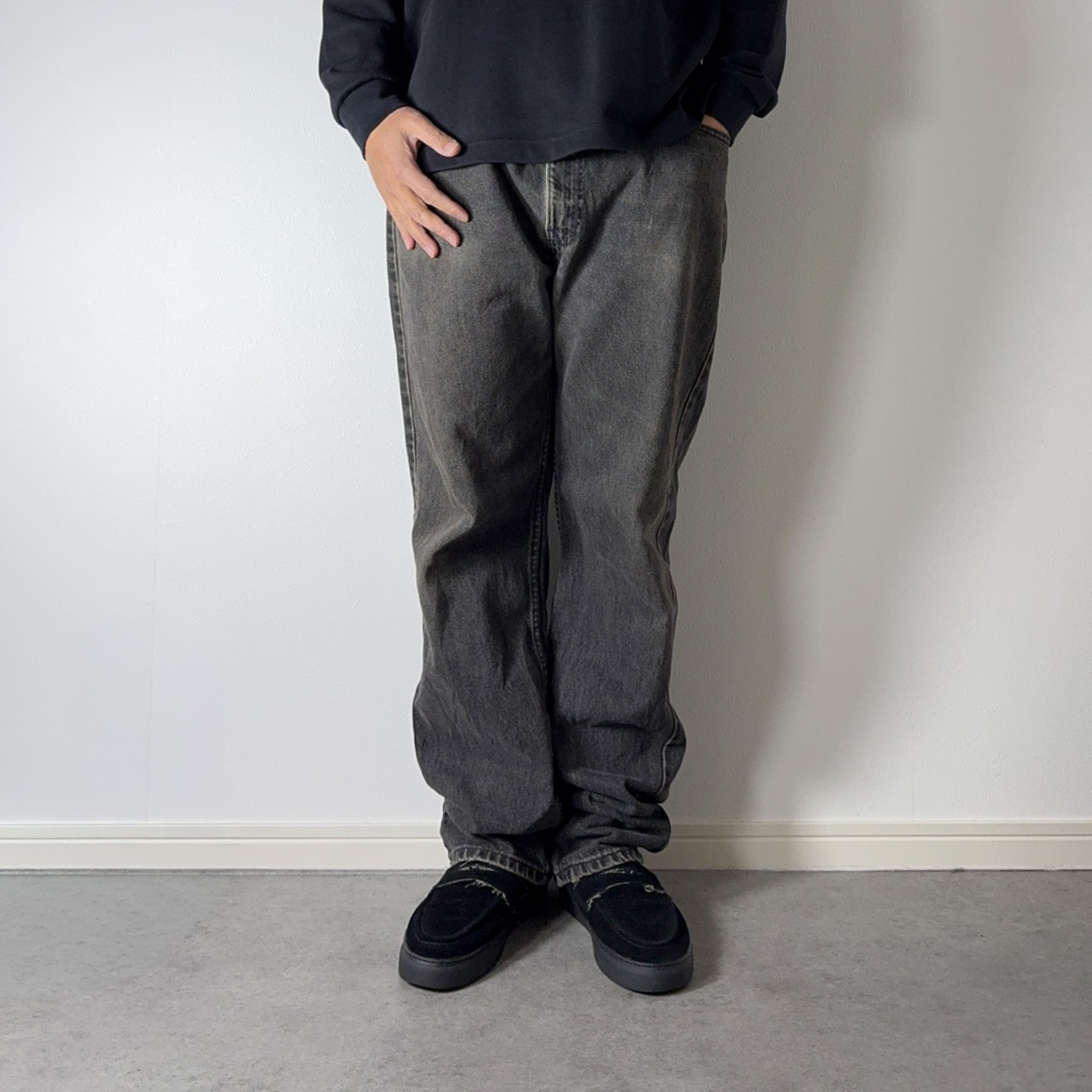 90s Levi's 505 black "made in USA" W36L31相当 古着 - 18