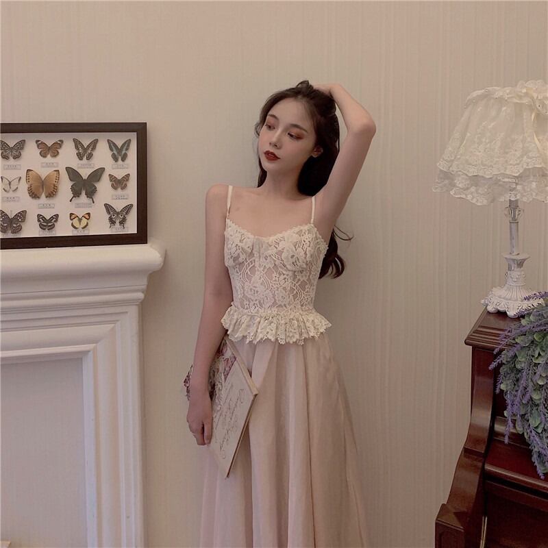 オータムカジュアルレディースレッドレースカーディガンスカート 秋物 ドラファッションホール86509915154