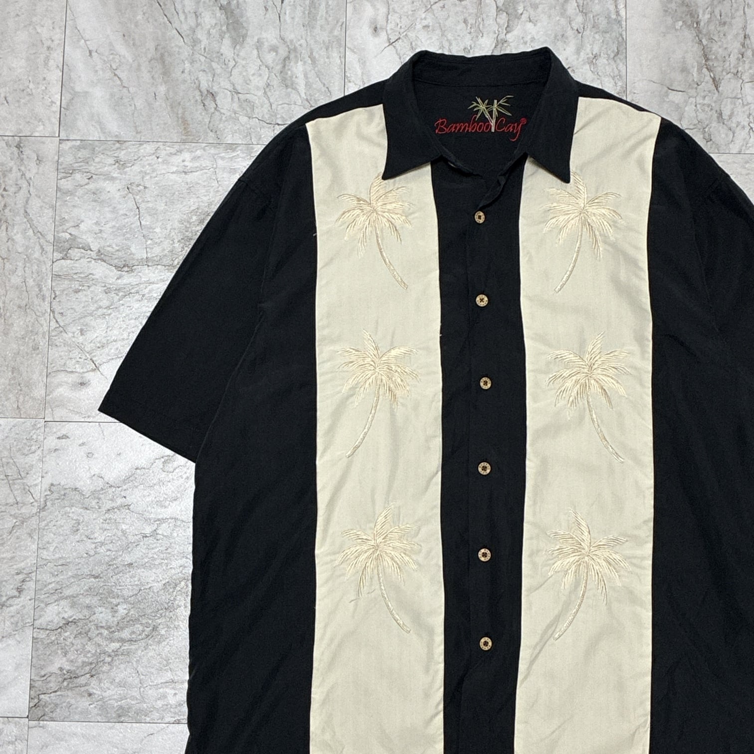 Karl Helmut カールヘルム キューピー柄 半袖 オープンカラーシャツ