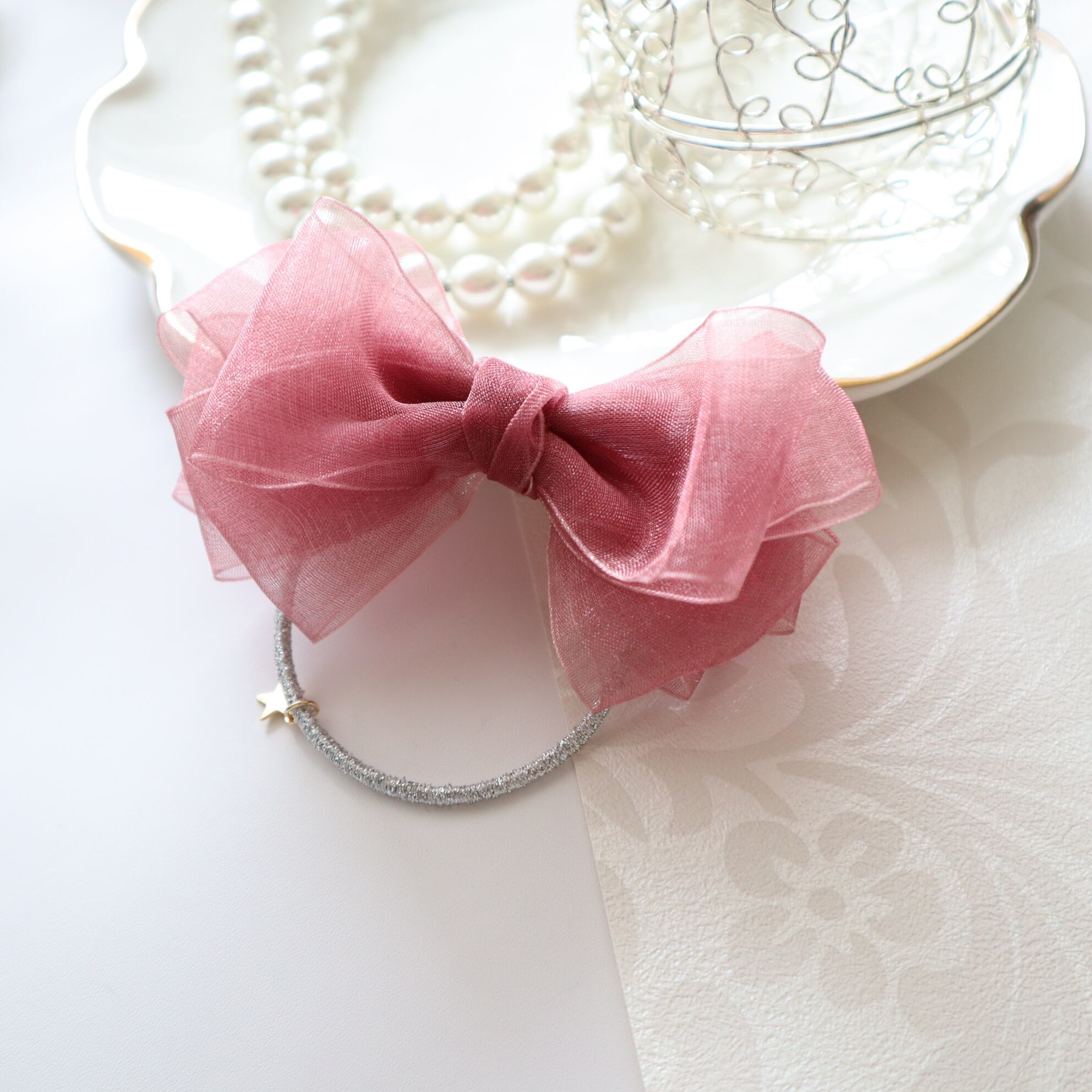 オーガンジーリボン♡ヘアゴム♡イースター apres jour×ARIAZ】オーガンジーリボンヘアゴム（ヘアゴム）｜apres