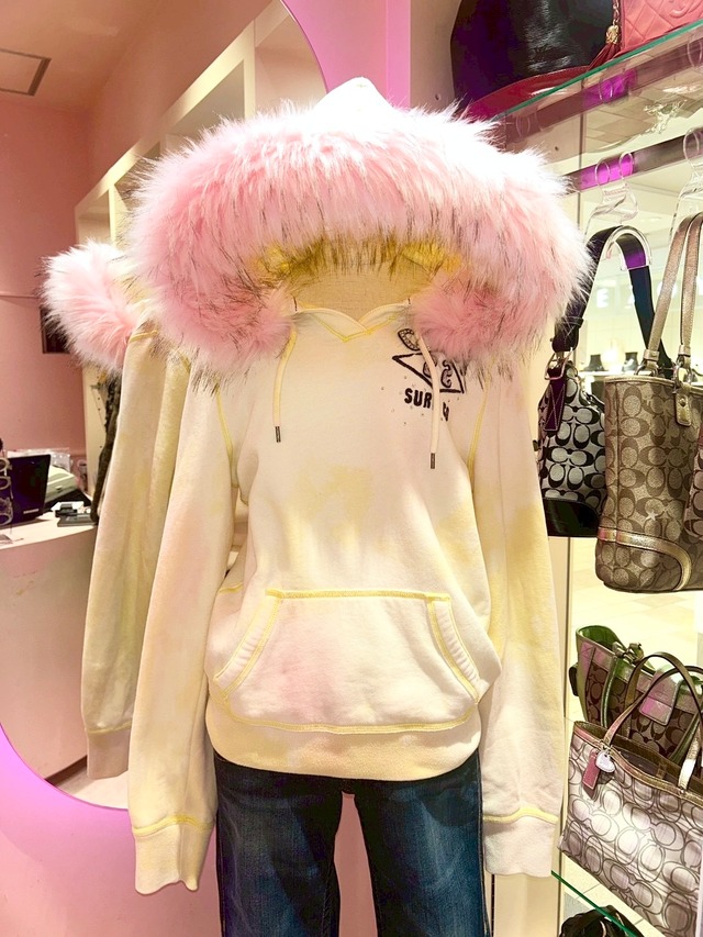 VINTAGE  HOLLISTER FUR HOODIE  Y2K