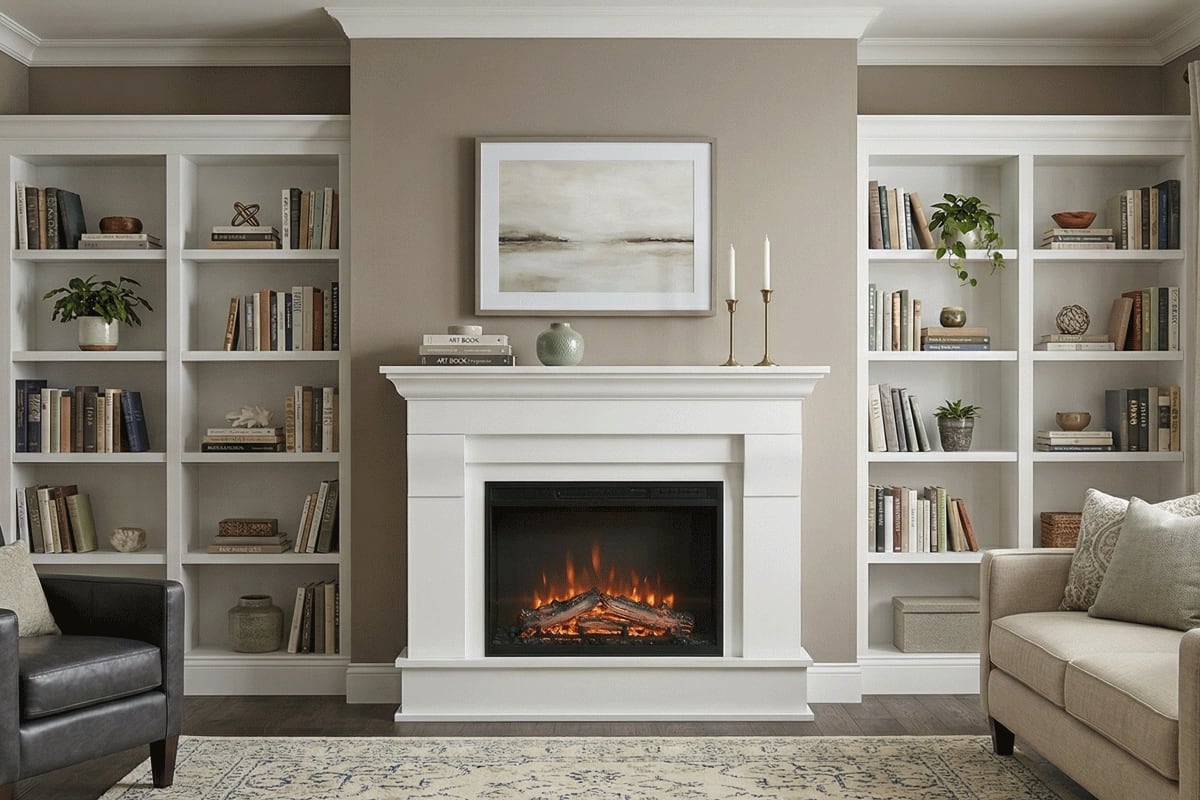 23インチ 電気暖炉 アルビオン ホワイト / ロイドグランデ / 送料、開梱・組立・設置無料 / LLOYD GRANDE / ハイグレード電気暖炉シリーズ