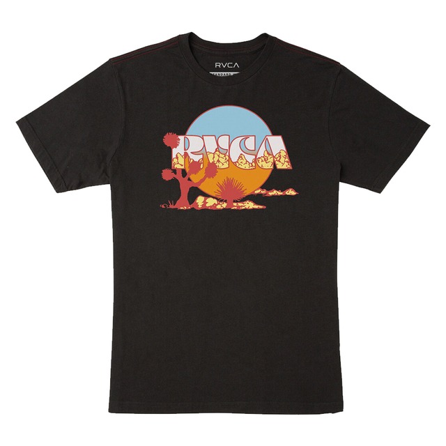 ルーカ 半袖グラフィックプリントTシャツ 10512102 RVCA JAY TREE SS BLACK [並行輸入]