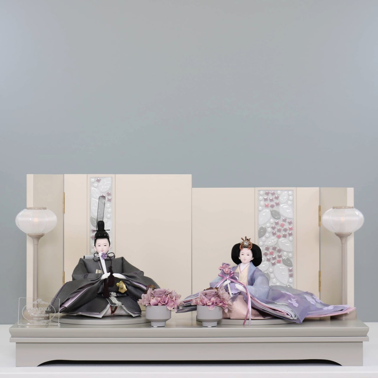 ピーカブーひな人形 ベーシックシリーズ 親王飾り 【ルミレール】 ひな人形|雛人形|桜|ボンボリ照明|和モダン