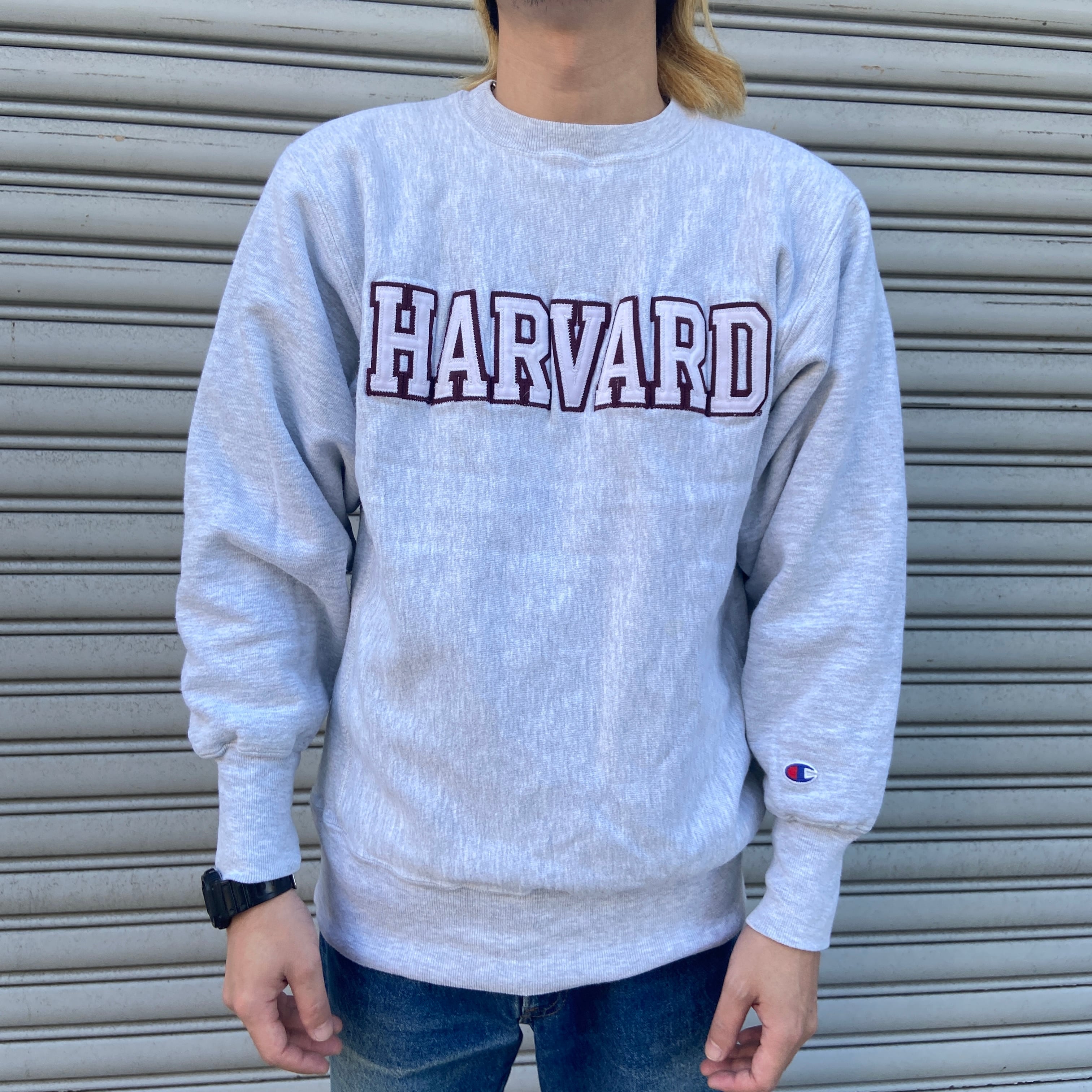 ビンテージ チャンピオン リバースウィーブ 刺繍タグ Harvard スウェット