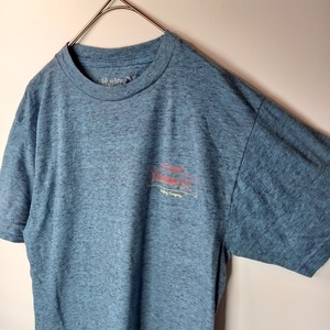 ハーレー　クルーネック　プリントTシャツ　半袖　くすみブルー　S