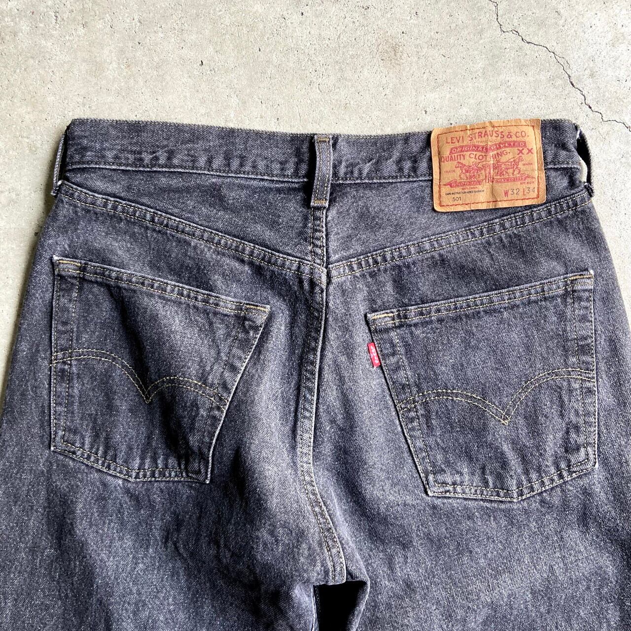 90年代 スペイン製 Levi's ユーロリーバイス 501 ストレート ブラック デニムパンツ ジーンズ メンズW32 古着 黒色 ヴィンテージ  ビンテージ 90S【デニムパンツ】 | cave 古着屋【公式】古着通販サイト