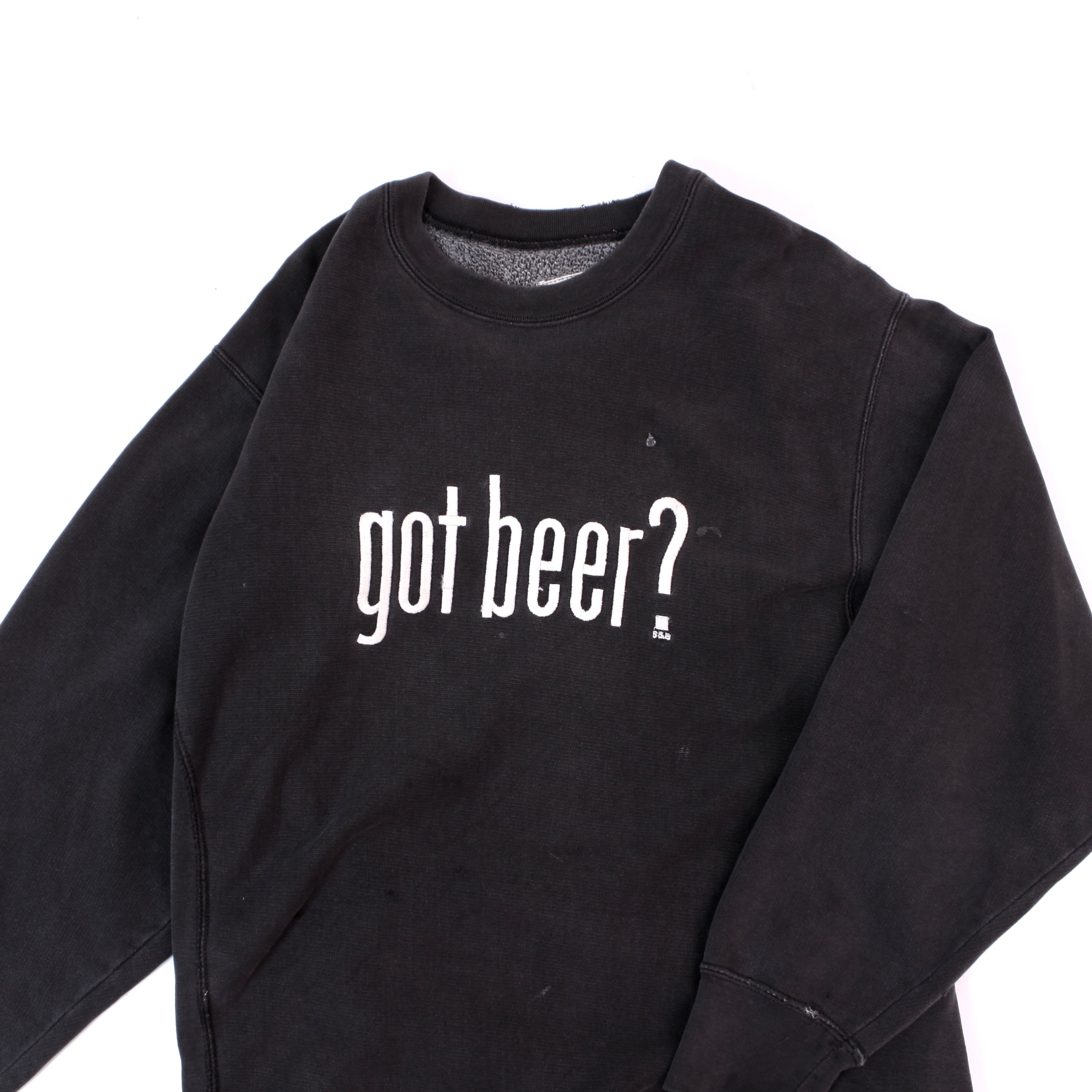 . "got beer?" Embroidery sweat s 年代 刺繍 スウェットgot