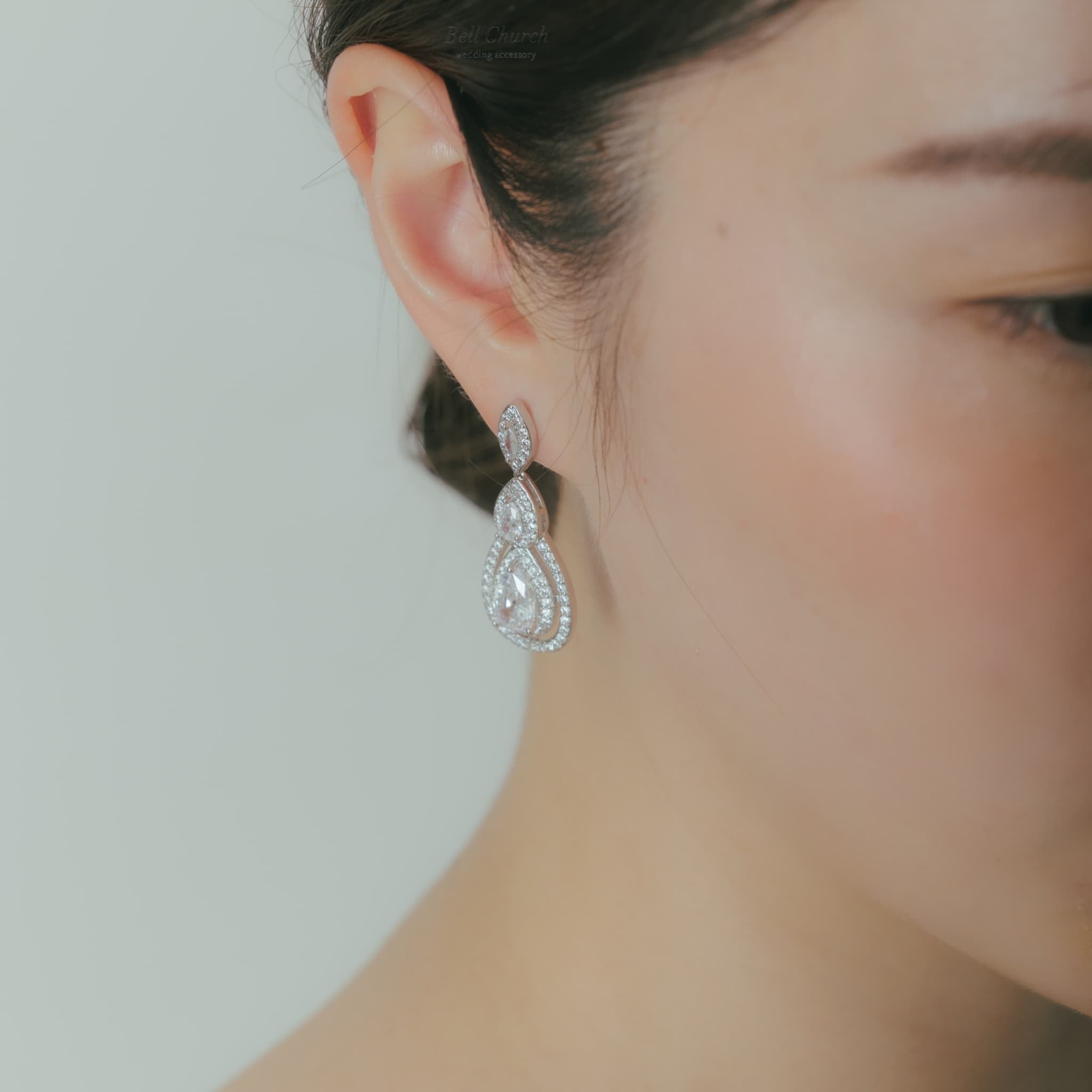 ピアス イヤリング | キュービックジルコニア | シルバー | (BC-E82