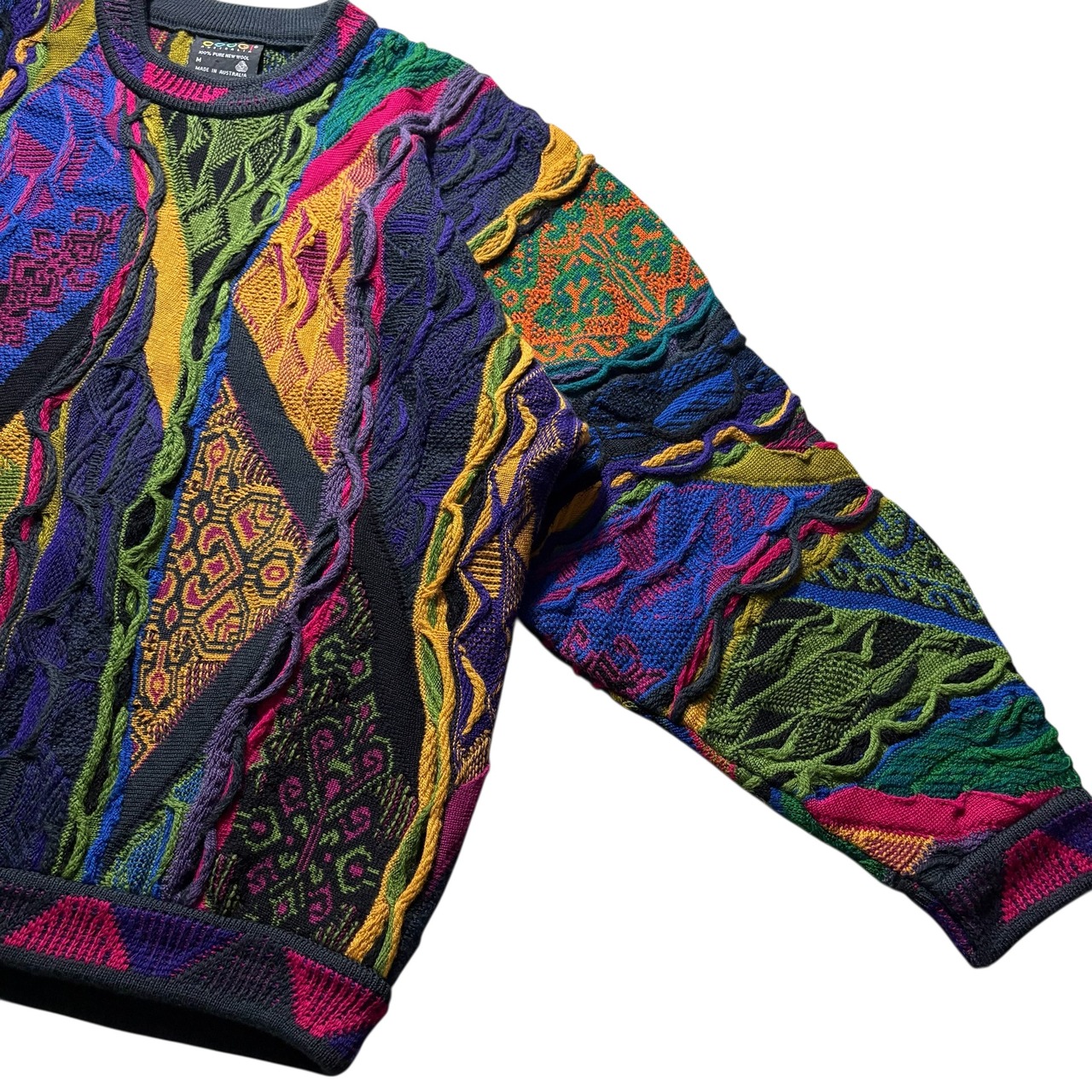 COOGI multicolor wool 3D knit sweater