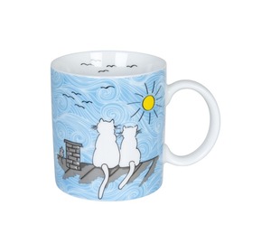 【KN0B01110022296】 Funny Cats 昼のネコ達 Mug - メイン画像