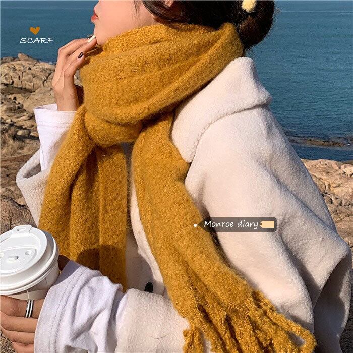 カラーオータムウィンタースタイルスカーフ 秋物 冬物 ピュア モンロー51029426241