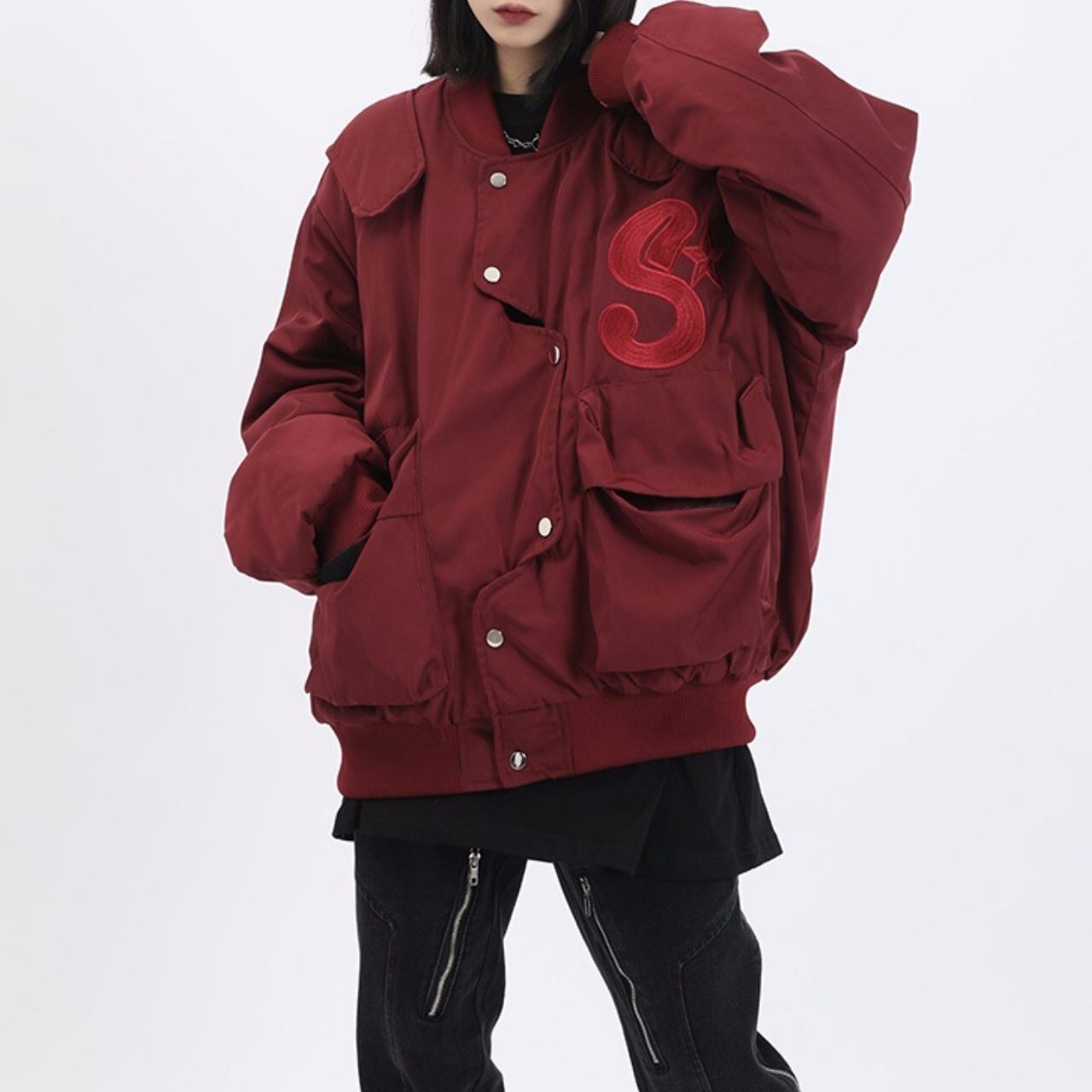 ロゴワッペンオーバーブルゾン 2col R01063