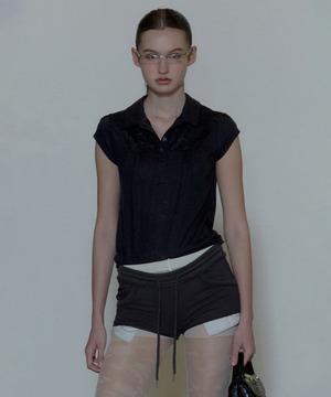 [SCULPTOR] Victorian Jersey Tee Black