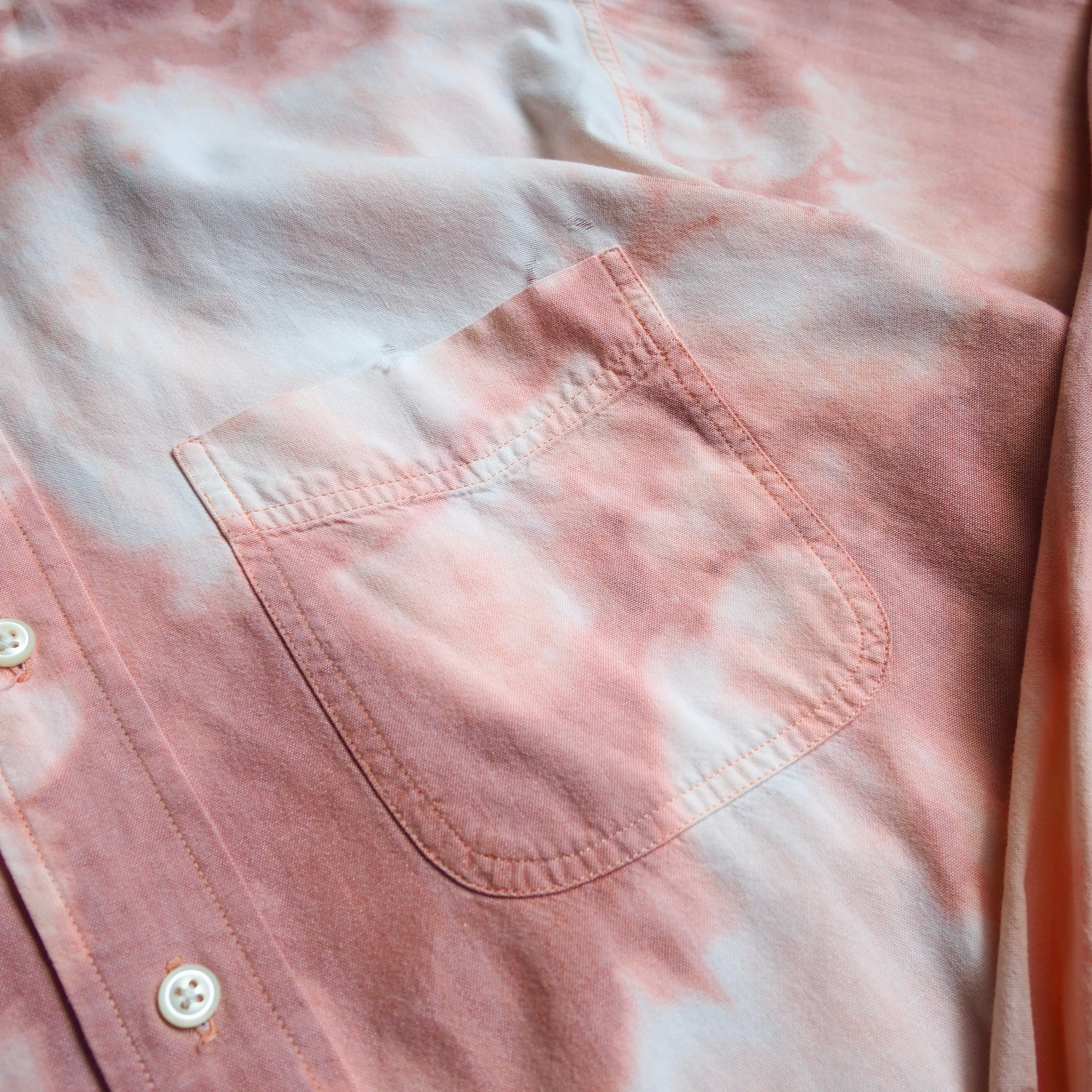" L.L.Bean " Beautiful Flamingo pink Color Tie dye Over silhouette shirt