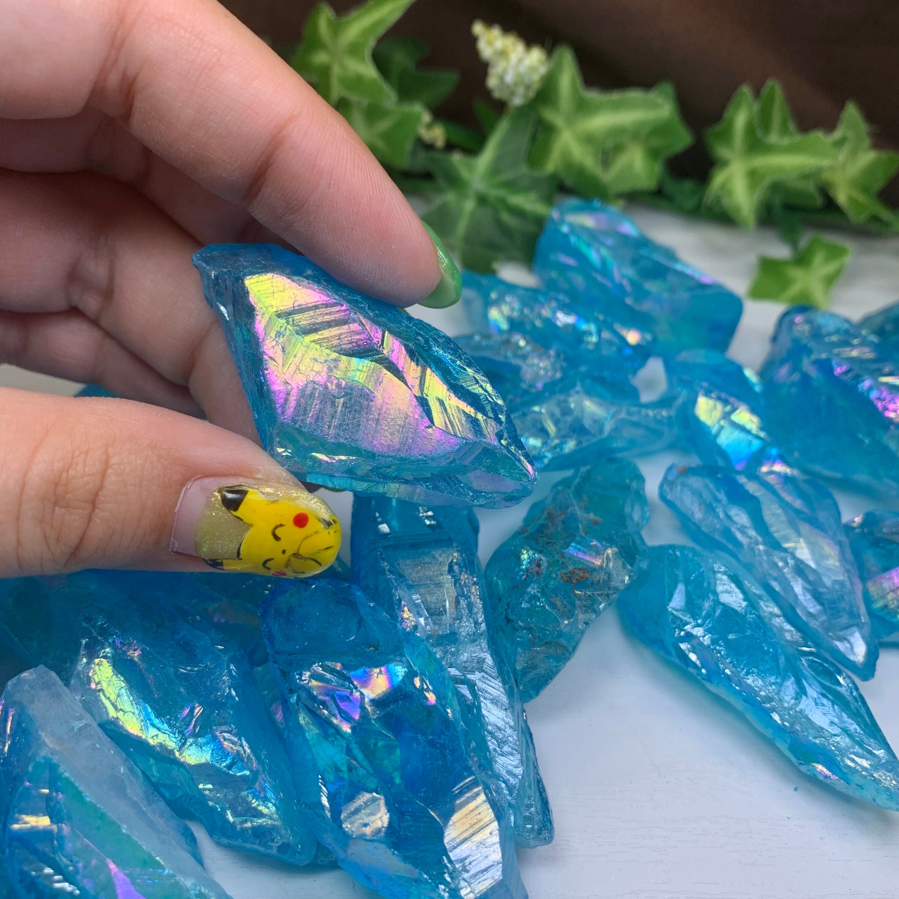 たっぷり500g☆アクアオーラクォーツ・ラフカット原石