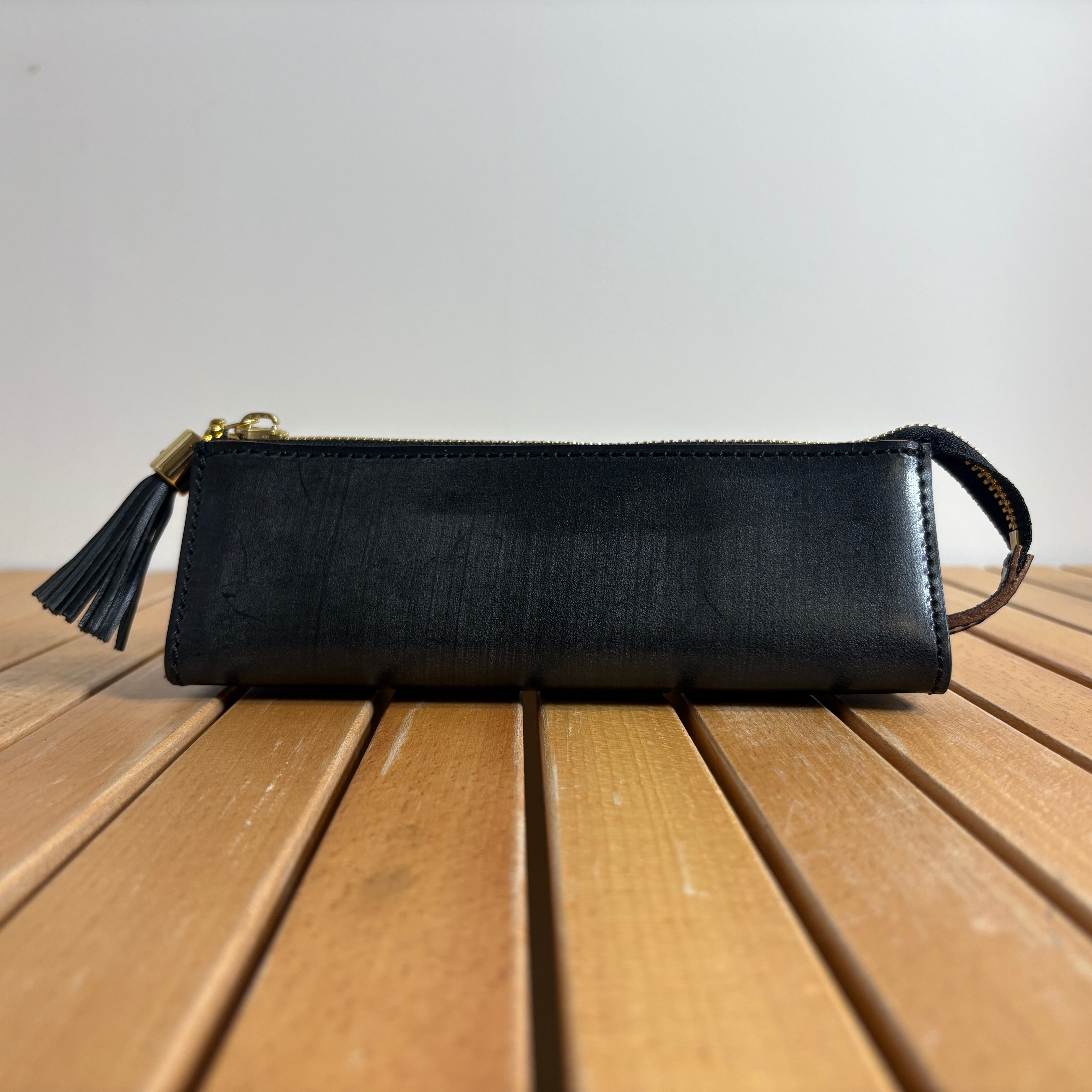 ペン ケース  ブライドル GANZO THIN BRIDLE ファスナー付き4本入り