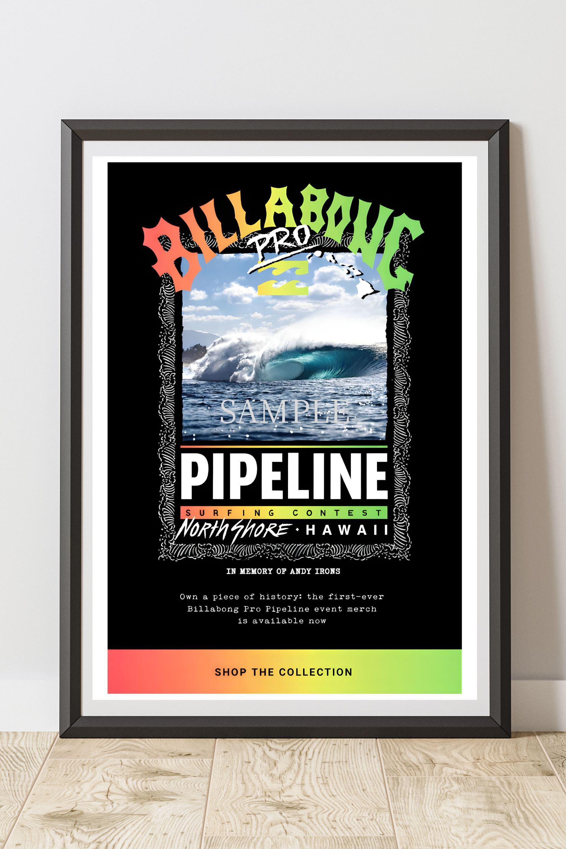 BILLABONG PRO PIPELINE ポスター A2 ノースショア ハワイ サーフィン